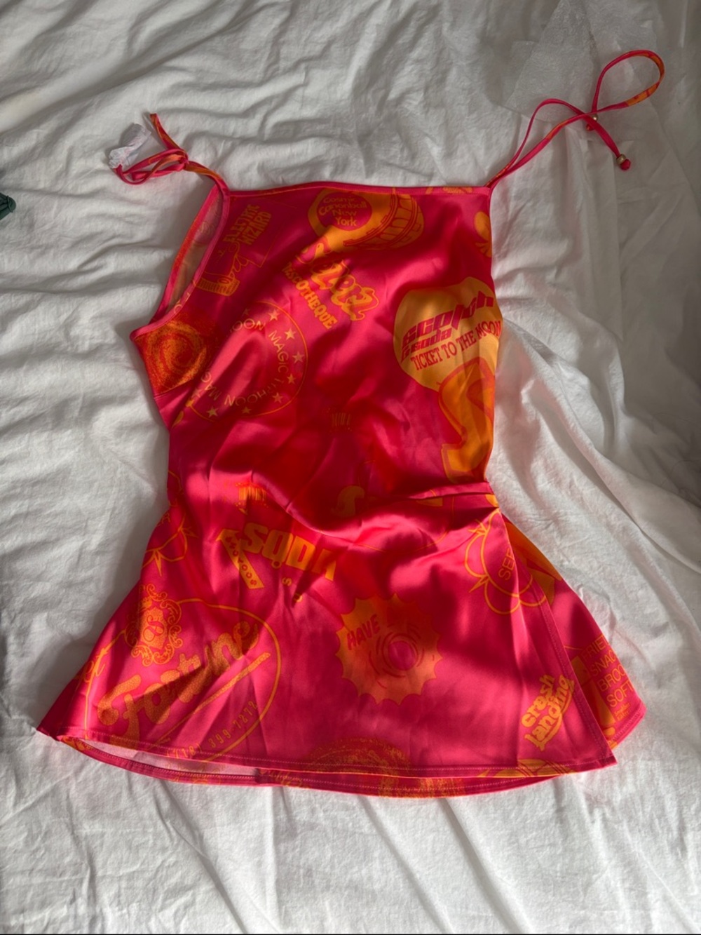 Scotch & Soda Pink and Orange Satin Slip top